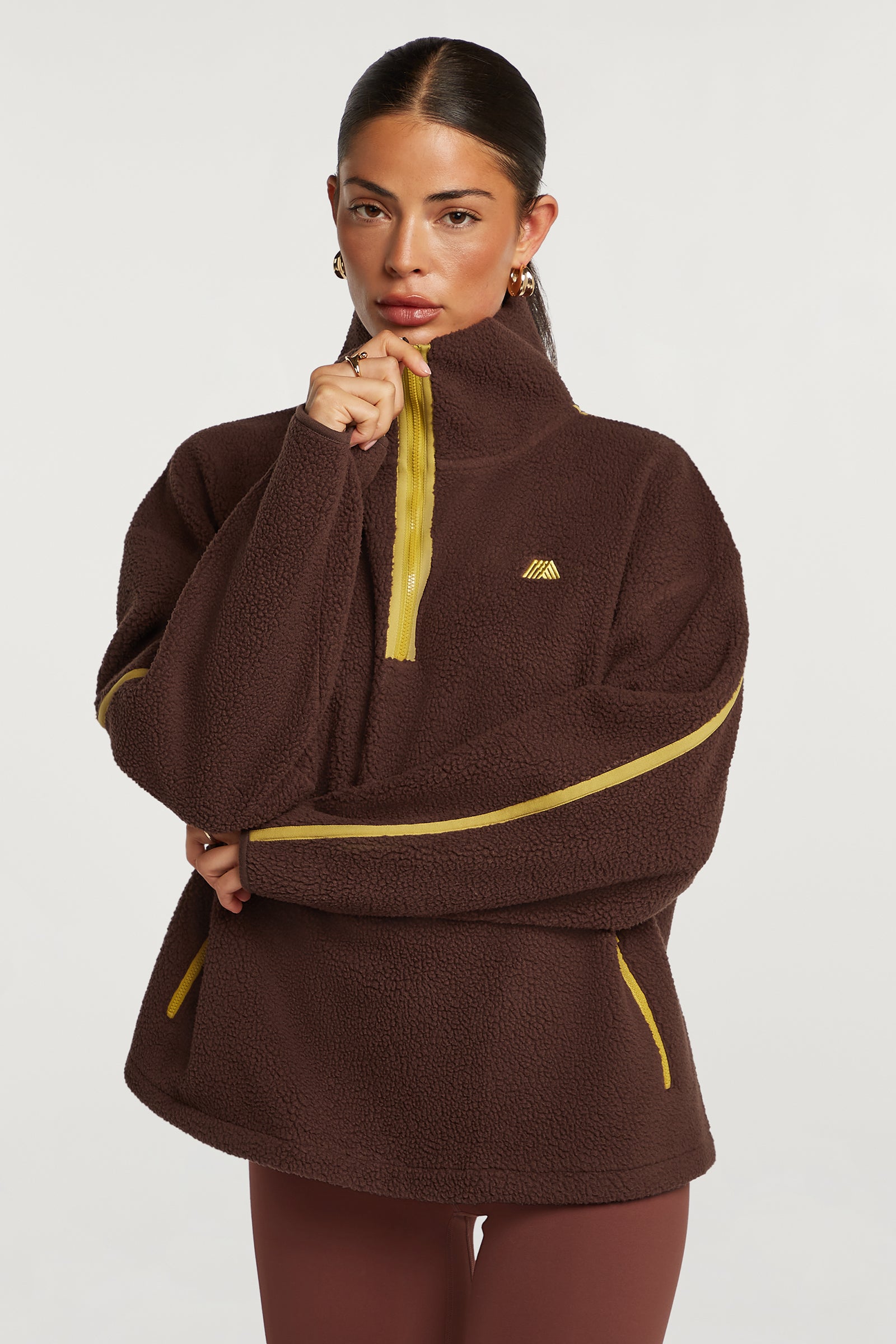 MADDOX Fleece Half-Zip Cacao