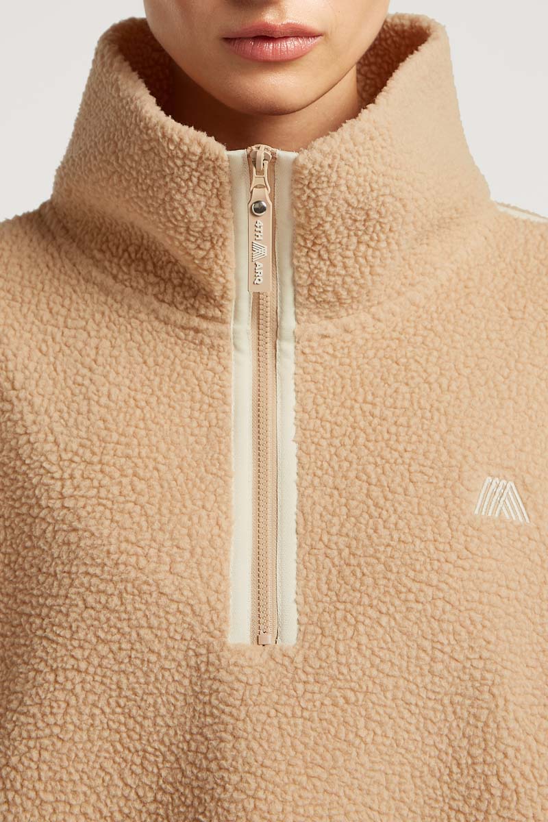 MADDOX Fleece Half-Zip Camel