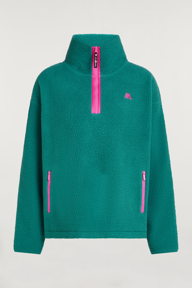 MADDOX Fleece Half-Zip Teal Tide