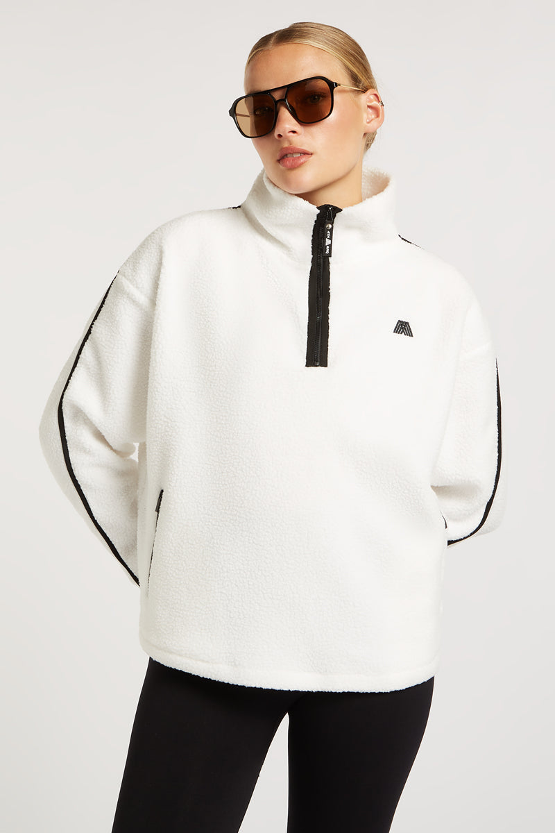 MADDOX Fleece Half-Zip White