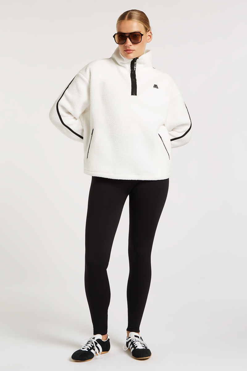 MADDOX Fleece Half-Zip White