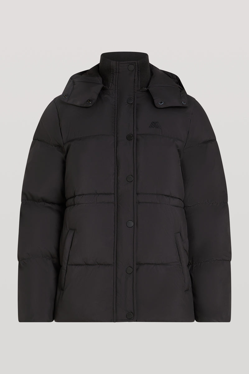 NOVA Longline Puffer Coat Black