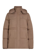 NOVA Longline Puffer Coat Taupe