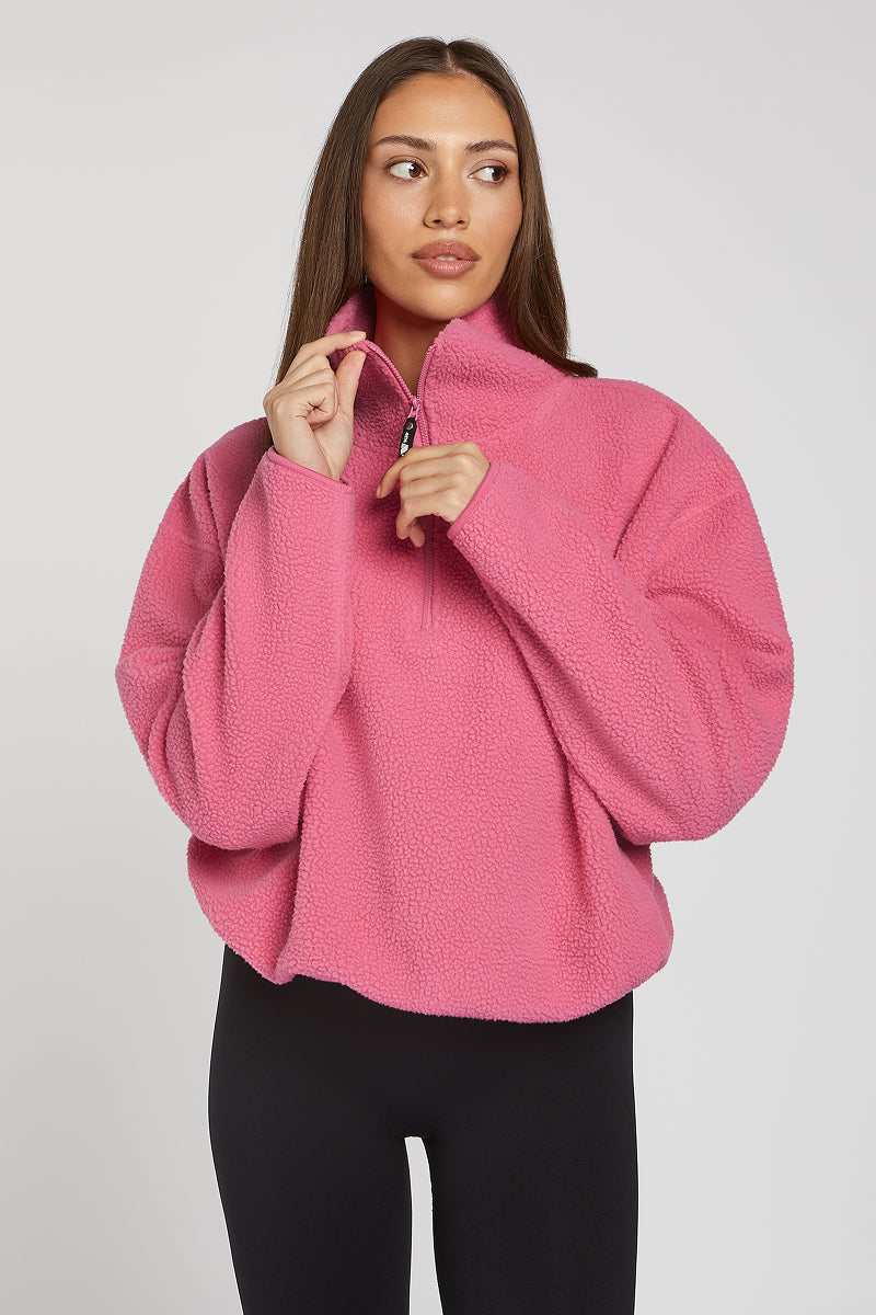PHOENIX Half-Zip Candy Pink