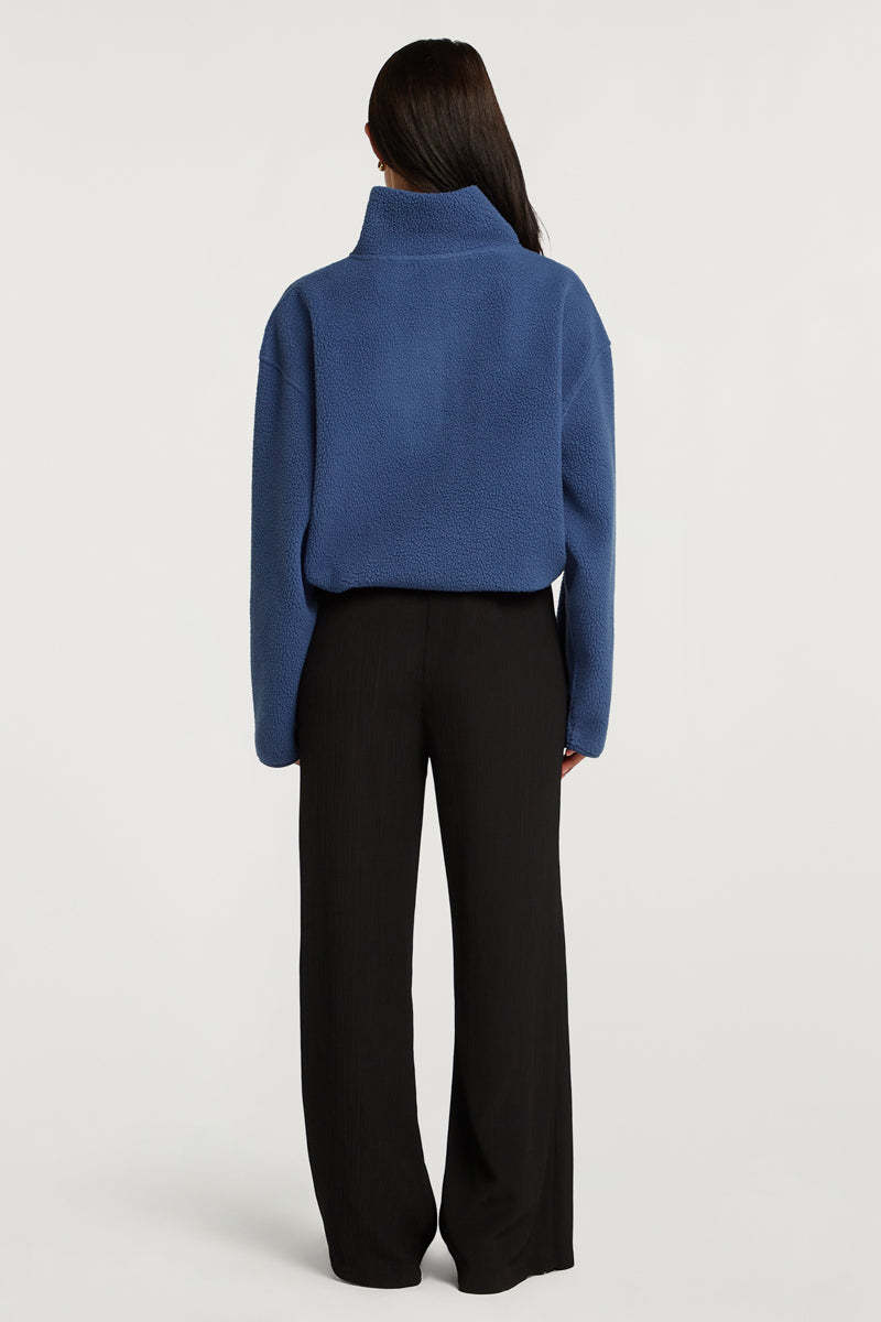 PHOENIX Half-Zip Denim Blue