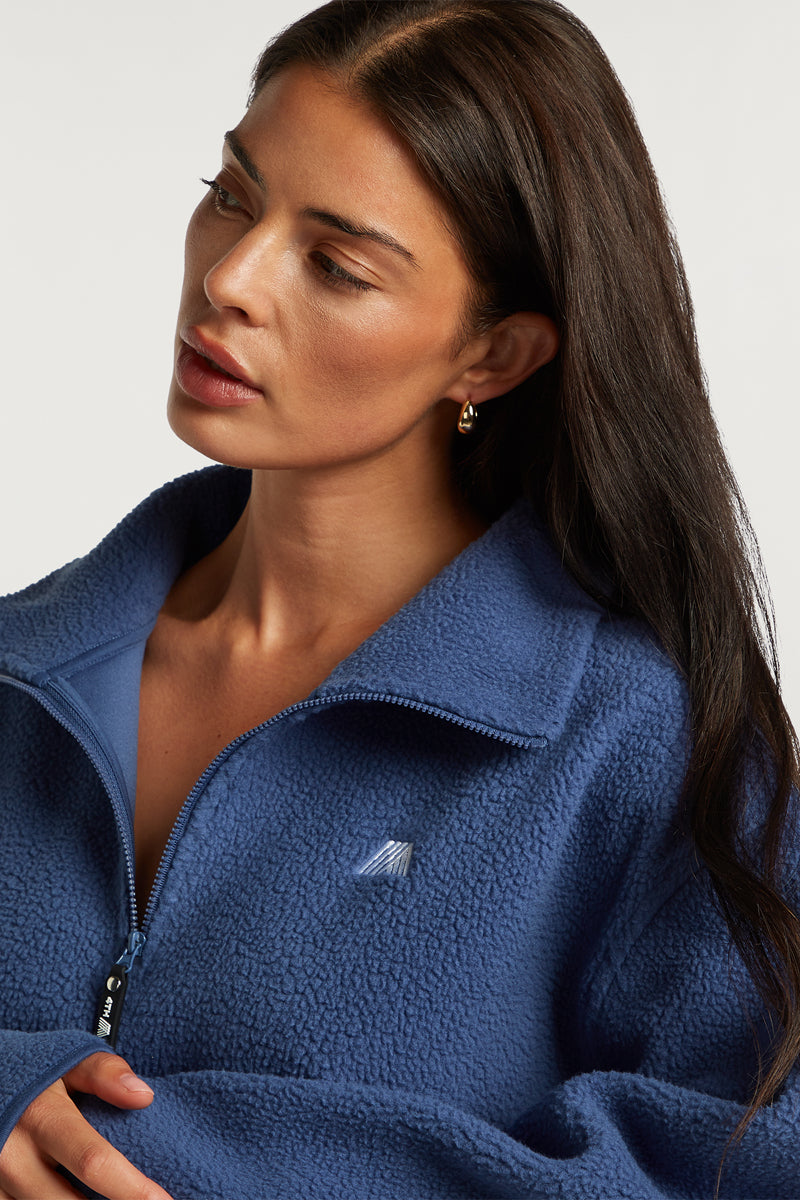 PHOENIX Half-Zip Denim Blue