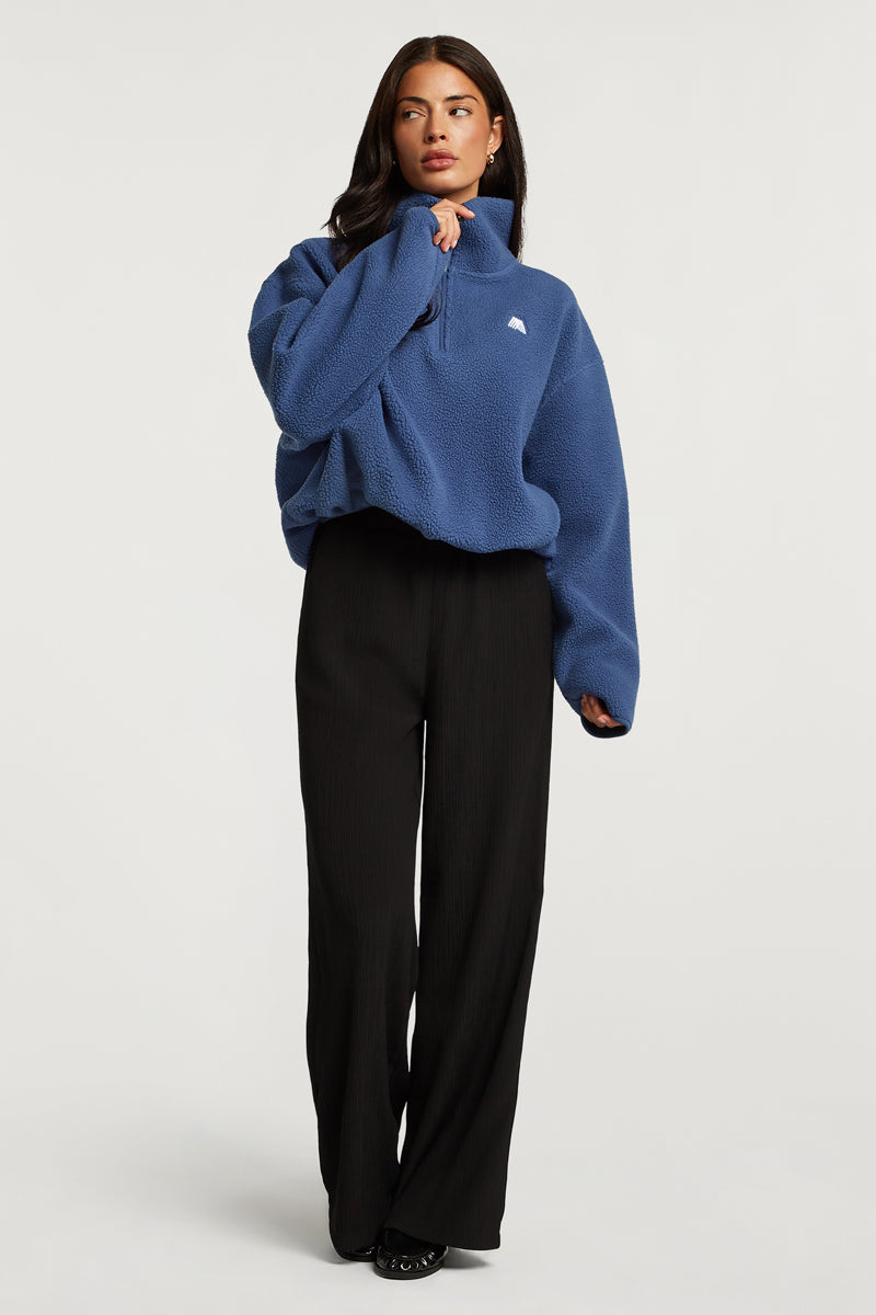 PHOENIX Half-Zip Denim Blue