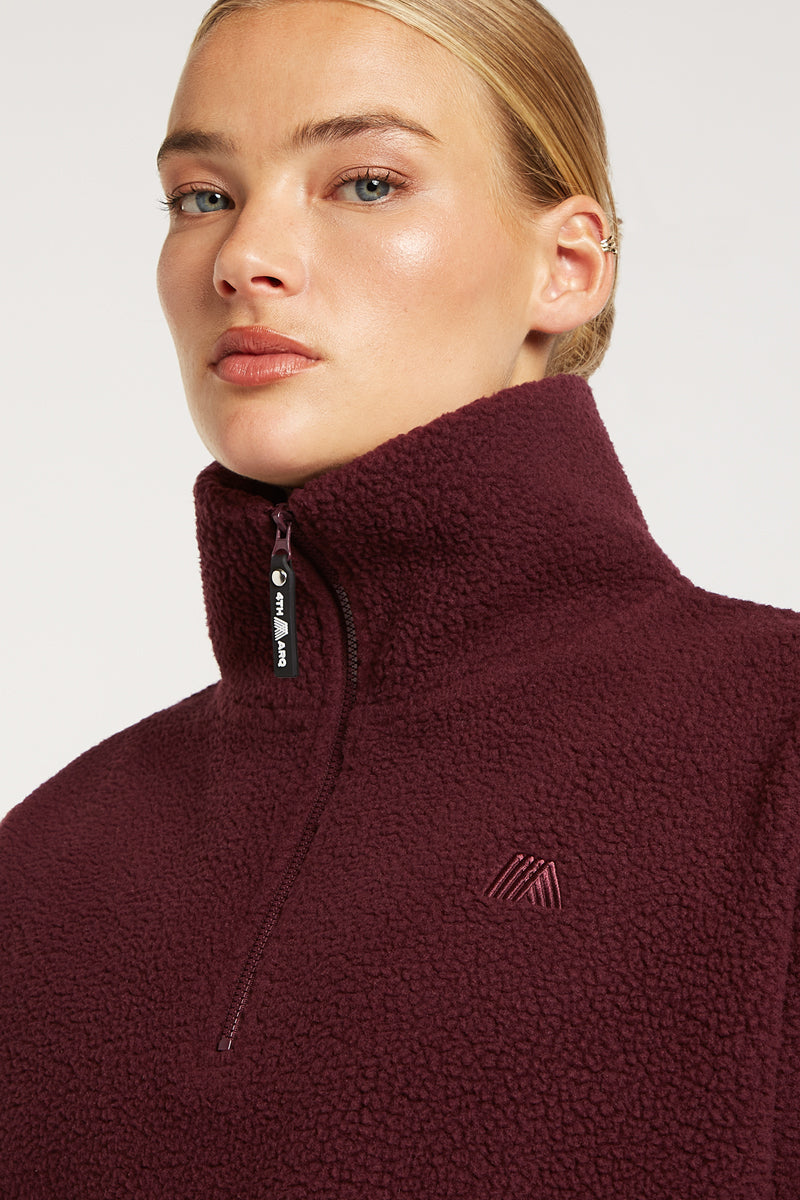 PHOENIX Half-Zip Dark Cherry