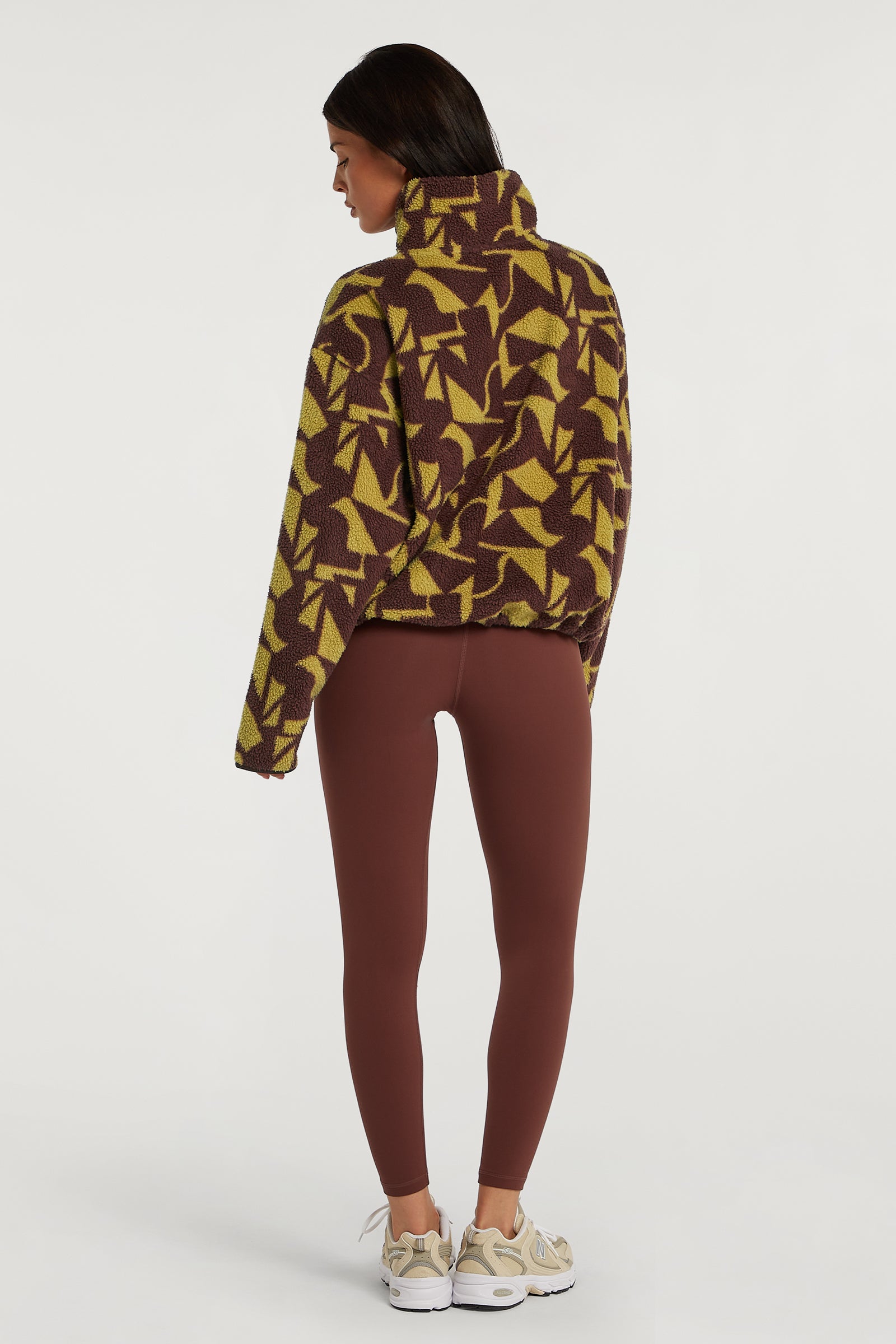 PHOENIX Half-Zip Geo Print Cacao