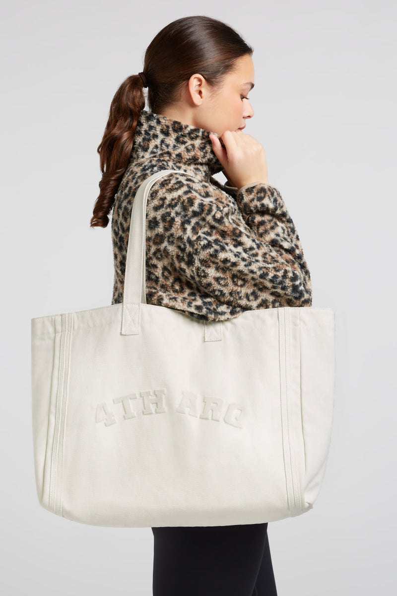 4TH ARQ Canvas Tote Bag Stone