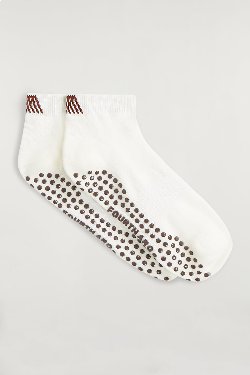 PILATES Ankle Socks Cream & Brown