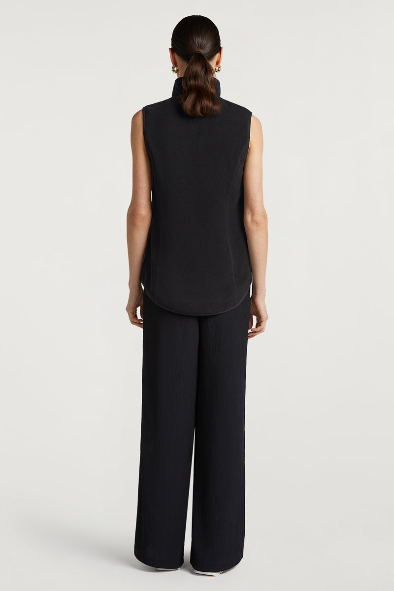 RUE Cloud Fleece Gilet Black
