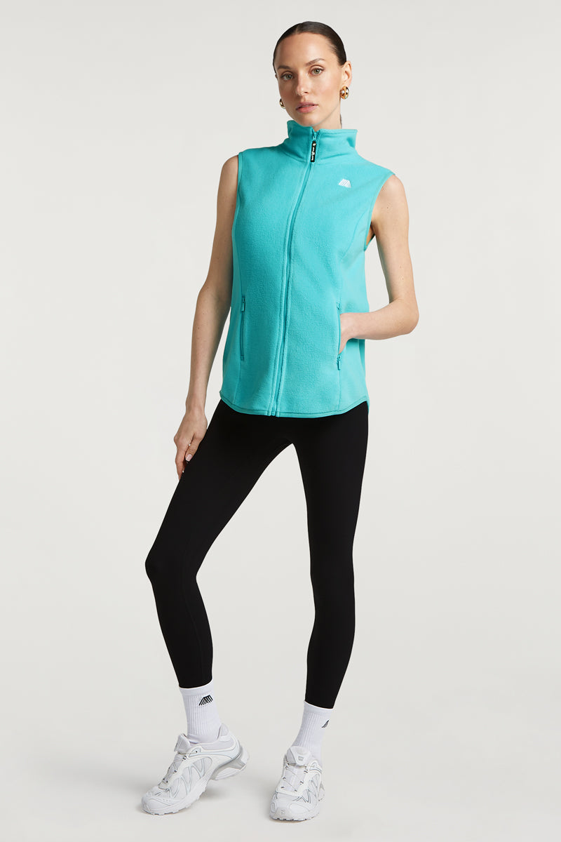 RUE Cloud Fleece Gilet Lagoon Blue