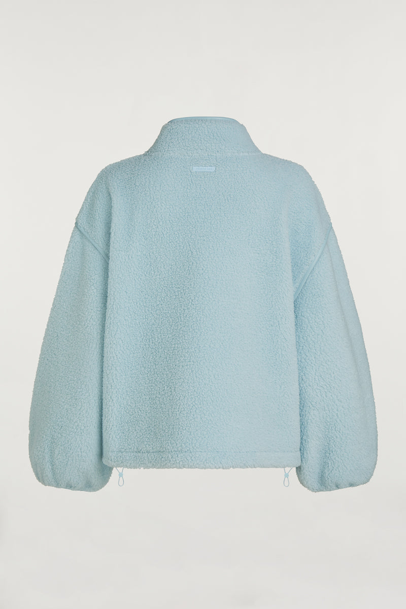 SLOANE Borg Half-Zip Breeze Blue