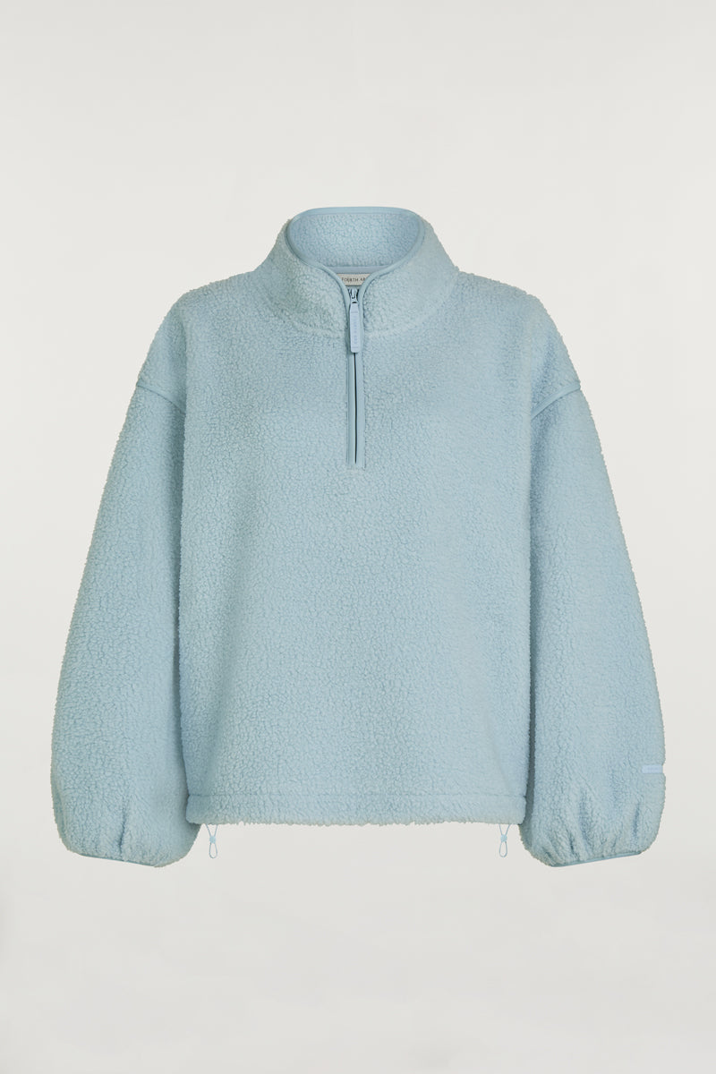 SLOANE Borg Half-Zip Breeze Blue