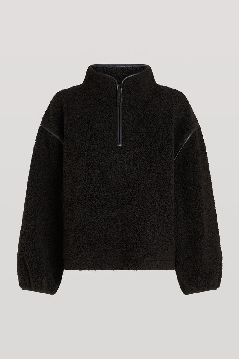 SLOANE Borg Half-Zip Black
