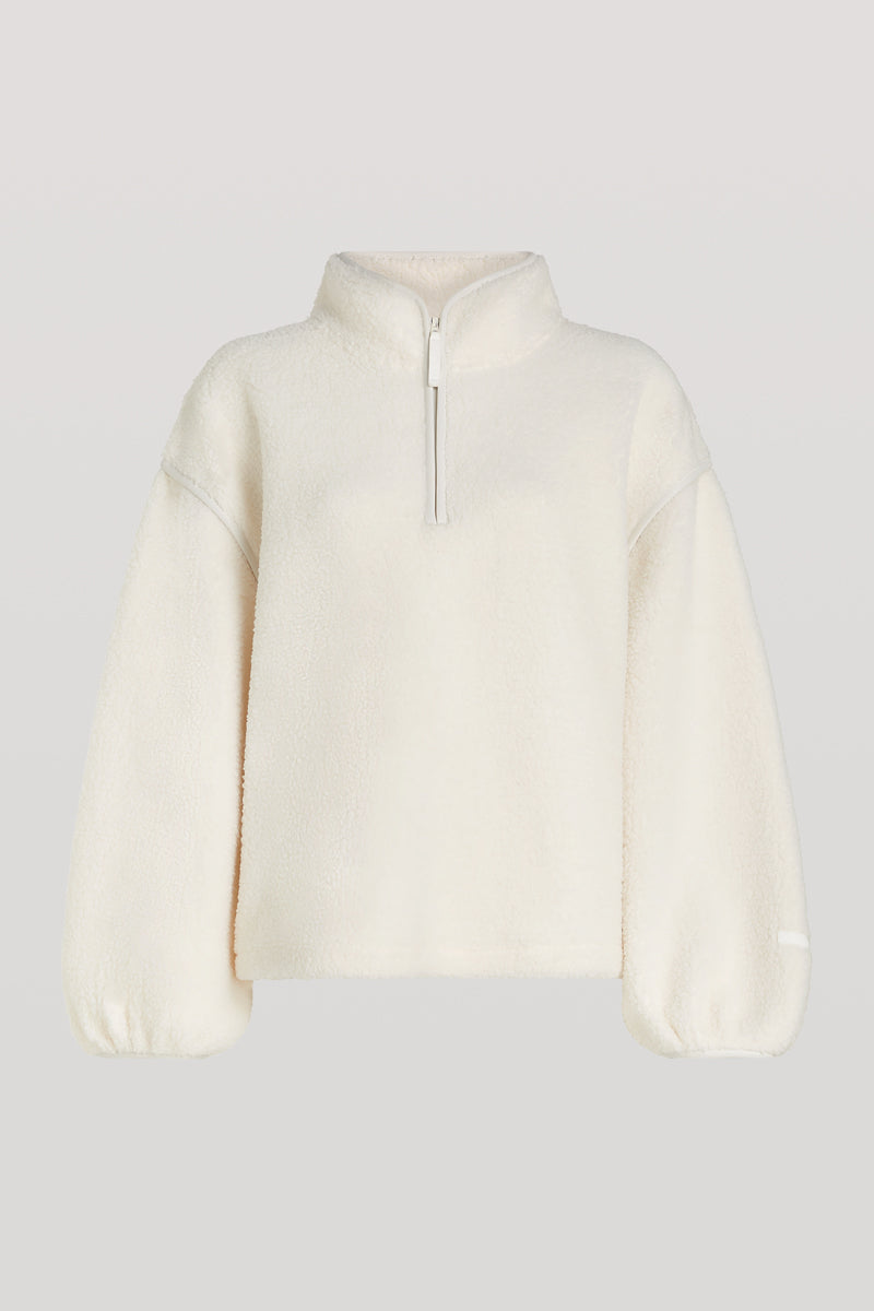 SLOANE Borg Half-Zip Cream