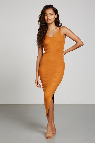 SYDNEY Knit Dress Gold – 4TH ARQ