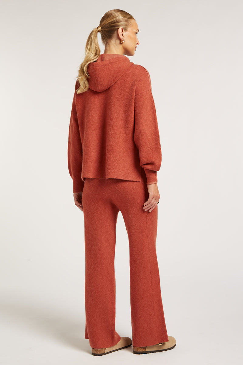 WILLOW Knit Hoodie Cinnamon