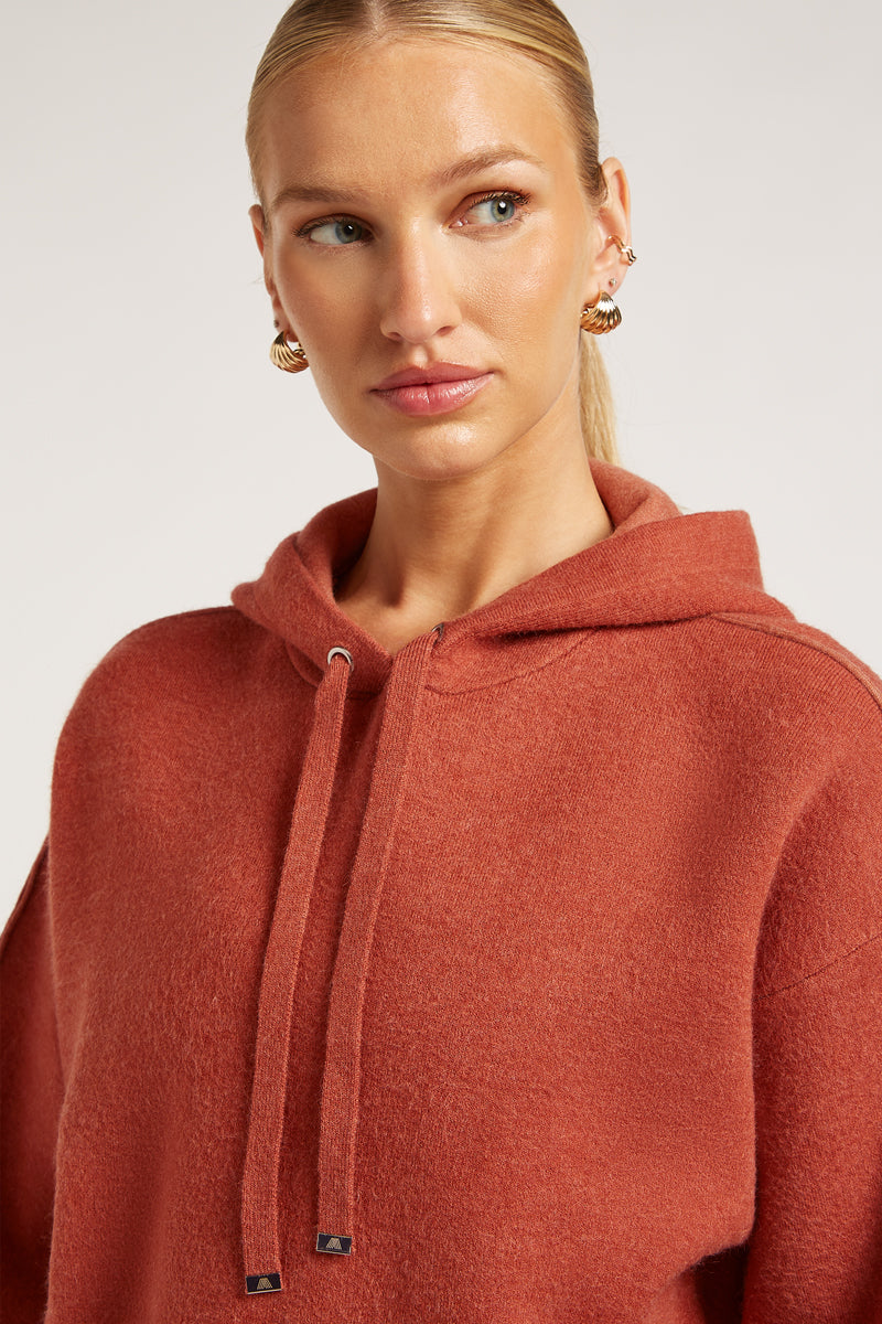 WILLOW Knit Hoodie Cinnamon