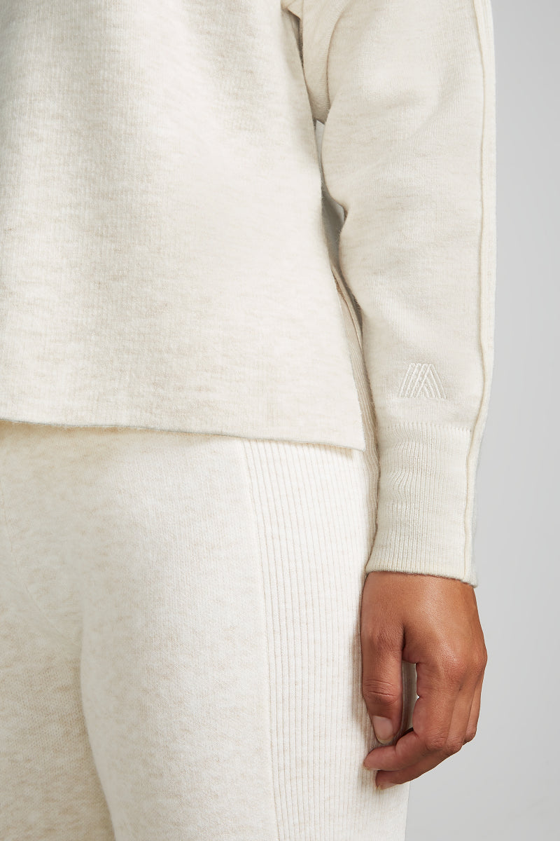 WILLOW Knit Hoodie Cream